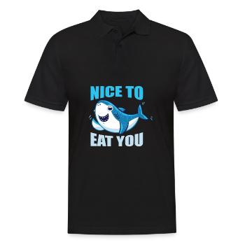 Shark shark - Men's Polo Shirt - black - Front - Kai (181cm)