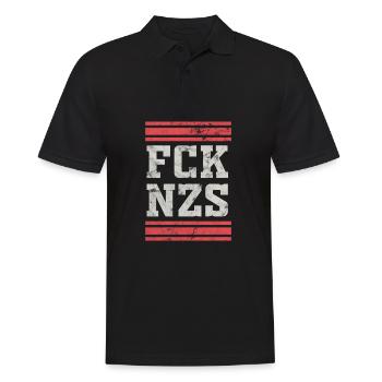 Contre les nazis - Polo Homme - noir - Devant - Kai (181cm)