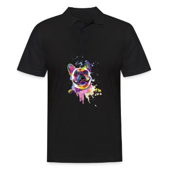 French Bulldog Bright Colors Gift - Men's Polo Shirt - black - Front - Kai (181cm)