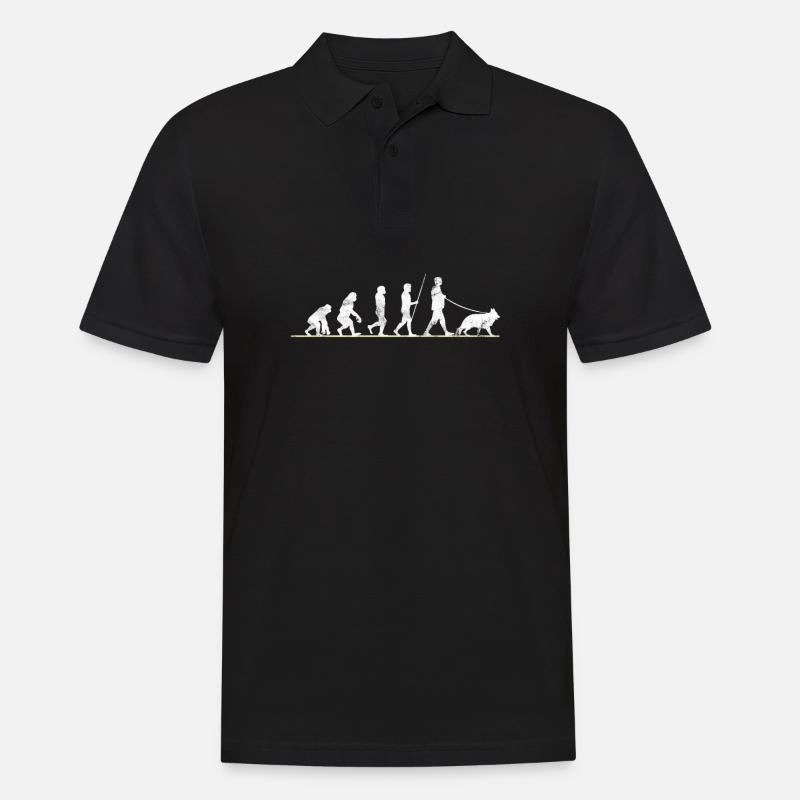 Deutscher Schäferhund Evolution - Männer Poloshirt - Schwarz