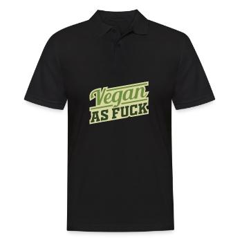 Vegan - Vegan as Fuck - Polo Homme - noir - Devant - Kai (181cm)