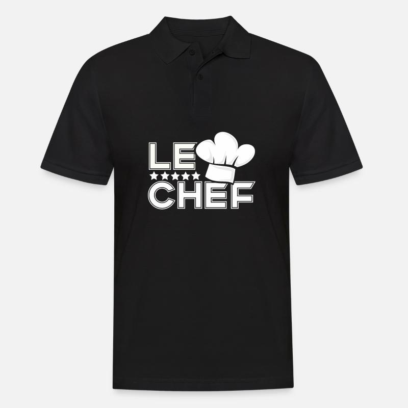 Koch - Le Chef - Männer Poloshirt - Schwarz