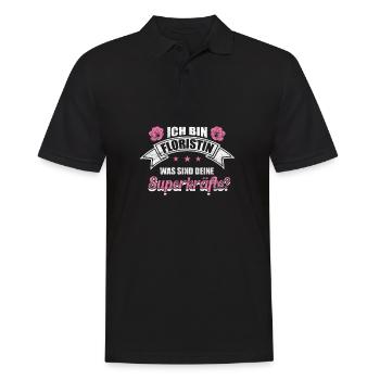 Floristin - Lustige Sprüche Geschenk - Männer Poloshirt - Schwarz - Vorne - Kai (181cm)