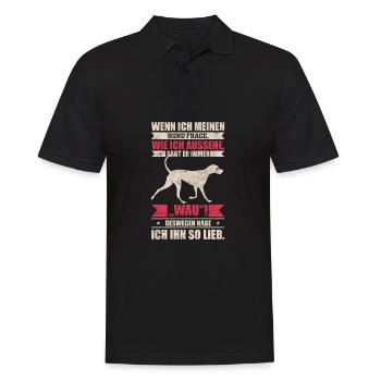 Hund Hunde witziger Spruch - Männer Poloshirt - Schwarz - Vorne - Kai (181cm)