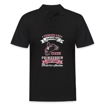 Motorradfahrerin Leidenschaft - Männer Poloshirt - Schwarz - Vorne - Kai (181cm)