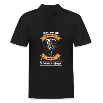 Schornsteinfeger - Witziger Spruch - Männer Poloshirt - Schwarz - Vorne - Kai (181cm)