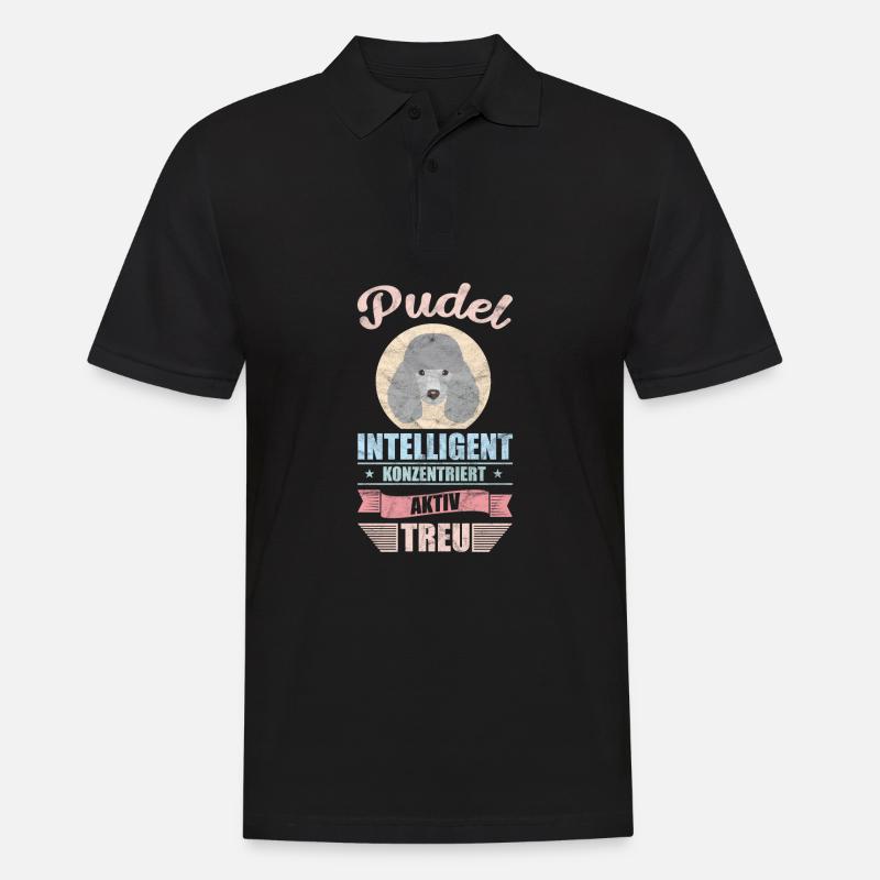 Hund Pudel Witz Lustig Tier Geschenkidee - Männer Poloshirt - Schwarz