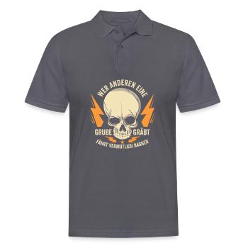 Bauarbeiter Baggerfahrer Tagebau Bauarbeiten - Männer Poloshirt - Anthrazit - Vorne - Nico (186cm)