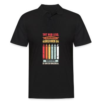 Lustiger Schüler Studenten & Lehrer Spruch - Männer Poloshirt - Schwarz - Vorne - Kai (181cm)