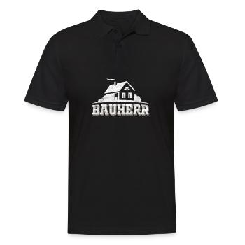 Bauherr Hausbau Bauleiter - Männer Poloshirt - Schwarz - Vorne - Kai (181cm)