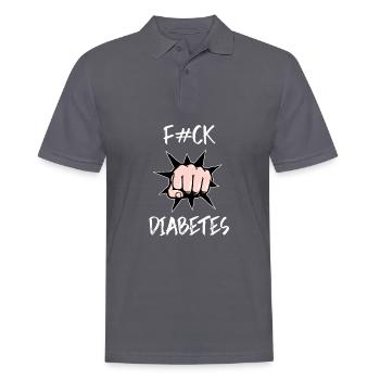 Diabetes Inspiration Tshirt insulin gift - Men's Polo Shirt - charcoal grey - Front - Nico (186cm)