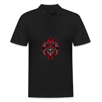 böser Samurai Krieger styisches Tshirt Geschenk - Männer Poloshirt - Schwarz - Vorne - Kai (181cm)