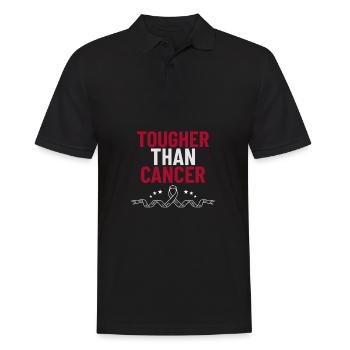 tougher than cancer Tshirt men gift idea - Men's Polo Shirt - black - Front - Kai (181cm)
