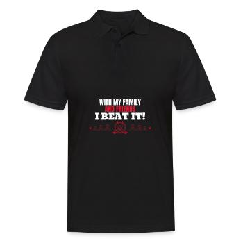 Fighting cancer Tshirt Family support - Men's Polo Shirt - black - Front - Kai (181cm)
