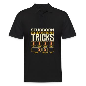 Golden retriever gift dog owner gift dog - Men's Polo Shirt - black - Front - Kai (181cm)