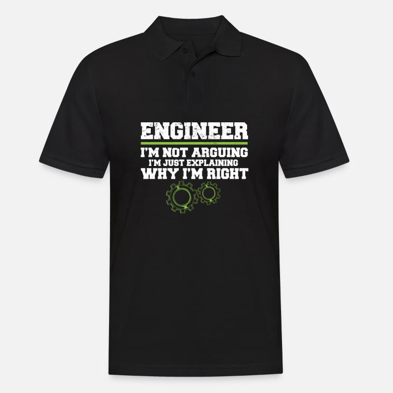 Engineer I'm Not Arguing Engineering - Men's Polo Shirt - black