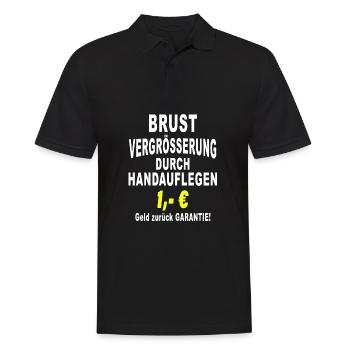 Breast augmentation by laying on of hands Money back - Men's Polo Shirt - black - Front - Kai (181cm)