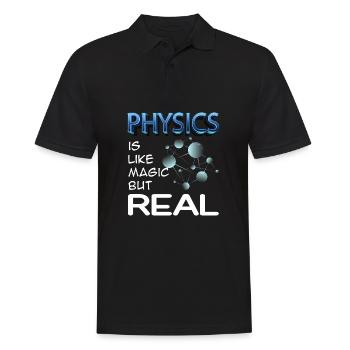 Physic is like magic but real - Men's Polo Shirt - black - Front - Kai (181cm)