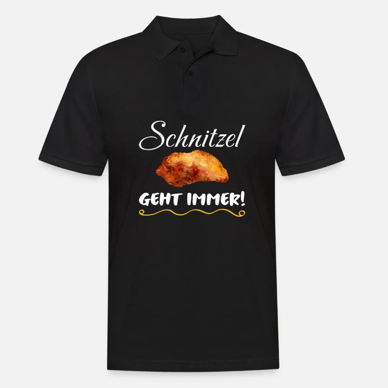 Schnitzel geht IMMER! - Männer Poloshirt - Schwarz