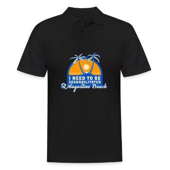 J’ai besoin d’être séahabilité St Augustine Beach - Polo Homme - noir - Devant - Kai (181cm)