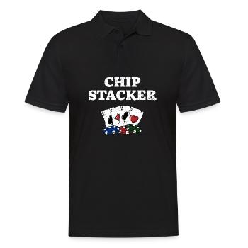 Chip Stacker Casino Gambler Gambling Bettor Poker - Polo Homme - noir - Devant - Kai (181cm)