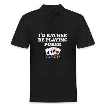 Je préfère jouer au poker casino gambler - Polo Homme - noir - Devant - Kai (181cm)