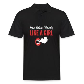 Ils soufflent des nuages cadeau de fête amateurs - Polo Homme - noir - Devant - Kai (181cm)