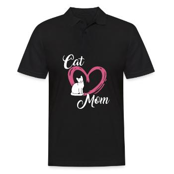 Propriétaire de chat Maman de chat Chats mignons Cadeaux Chats - Polo Homme - noir - Devant - Kai (181cm)