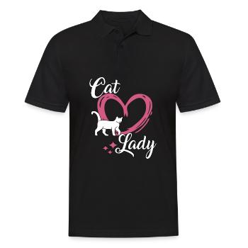 Chats Lady Cats Mama Cats Cadeau Miaou - Polo Homme - noir - Devant - Kai (181cm)
