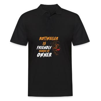 Cadeau Rottweiler pour les fans de chiens Rottweiler - Polo Homme - noir - Devant - Kai (181cm)