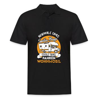 cooles Wohnmobil Camper Opa Geschenk Van - Männer Poloshirt - Schwarz - Vorne - Kai (181cm)