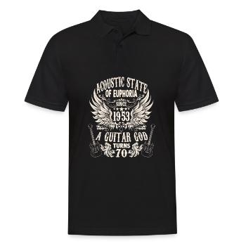 guitarists birthday 1953 vintage 70 years - Men's Polo Shirt - black - Front - Kai (181cm)