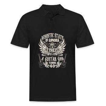 musician birthday guitarist rocker born 1983 - Männer Poloshirt - Schwarz - Vorne - Kai (181cm)