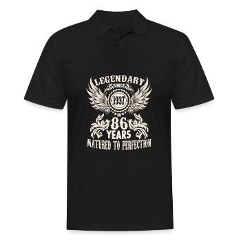 Birthday shirt for 86 year old legend honorary day - Men's Polo Shirt - black - Front - Kai (181cm)