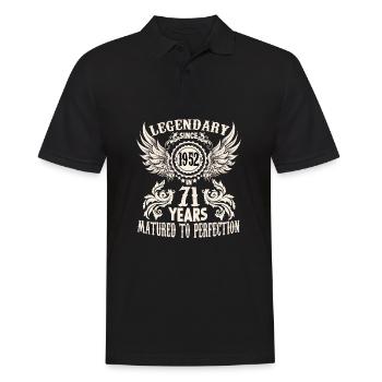 Legendary since 1952 birthday 71 year old legend - Männer Poloshirt - Schwarz - Vorne - Kai (181cm)