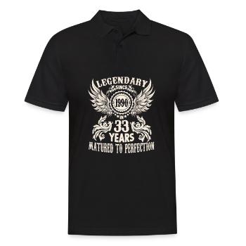 33 years birthday honorary day cradle festival - Men's Polo Shirt - black - Front - Kai (181cm)