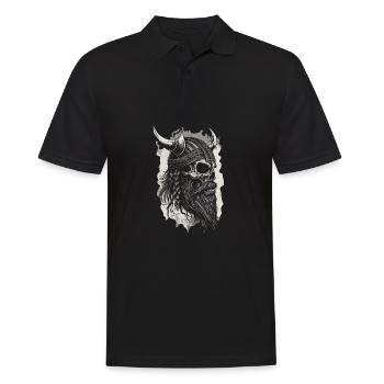 Guerrier viking Valhalla Guerrier nordique - Polo Homme - noir - Devant - Kai (181cm)