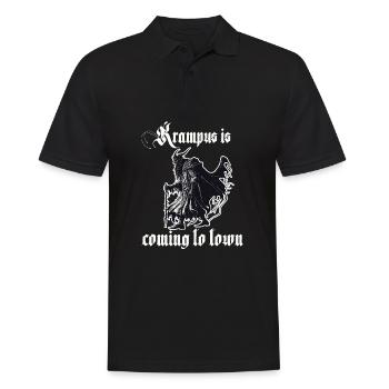 Horror Krampus T-Shirt Böser Weihnachtsbrauch - Männer Poloshirt - Schwarz - Vorne - Kai (181cm)