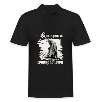 Krampus T-Shirt für die gruseligste Zeit des - Männer Poloshirt - Schwarz - Vorne - Kai (181cm)