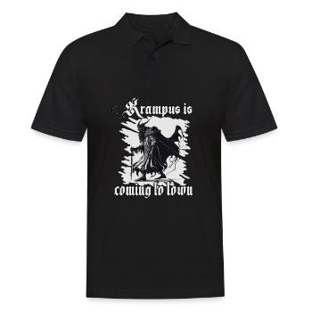 Horror Krampus T-Shirt dunkle Seite der Weihnacht - Männer Poloshirt - Schwarz - Vorne - Kai (181cm)