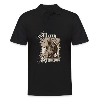 Bad Santa Claus Crampus T-Shirt Creepy - Men's Polo Shirt - black - Front - Kai (181cm)