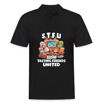 Kawaii Anime Sushi Design für Japan-Liebhaber - Männer Poloshirt - Schwarz - Vorne - Kai (181cm)