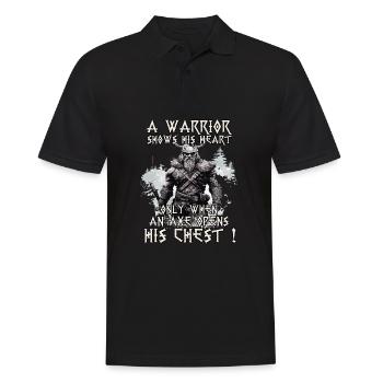 Nordische Mythologie Wikinger Krieger Kriegerkult - Männer Poloshirt - Schwarz - Vorne - Kai (181cm)