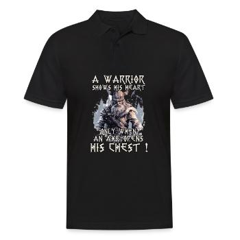 Wolf Odins Symbol der Stärke Wikinger Krieger - Männer Poloshirt - Schwarz - Vorne - Kai (181cm)
