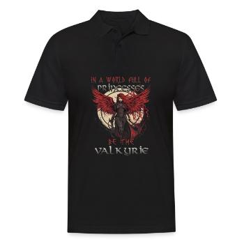 Kühne Walküre Hüterin der nordischen Tradition - Männer Poloshirt - Schwarz - Vorne - Kai (181cm)