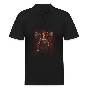 Glorious Valkyrie Herald of the Norse saga. - Men's Polo Shirt - black - Front - Kai (181cm)