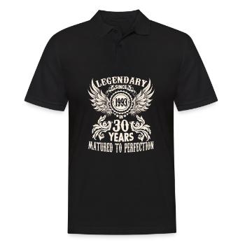 Birthday shirt for 30 year old legend honorary day - Männer Poloshirt - Schwarz - Vorne - Kai (181cm)