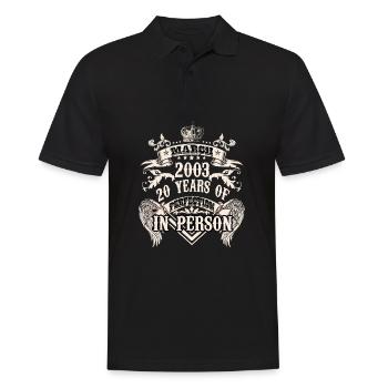 Vintage 2003 birthday of a legend becomes 20 - Männer Poloshirt - Schwarz - Vorne - Kai (181cm)