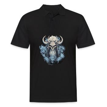 Walhalla Krieger Das Geschenk für Odins Krieger - Männer Poloshirt - Schwarz - Vorne - Kai (181cm)