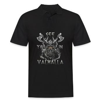 Walhalla Erbe Geschenk für Wikinger Fans - Männer Poloshirt - Schwarz - Vorne - Kai (181cm)